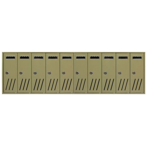 1000BRICO Cassetta Postale Condominiale 10 Posti Color Giallo Senape