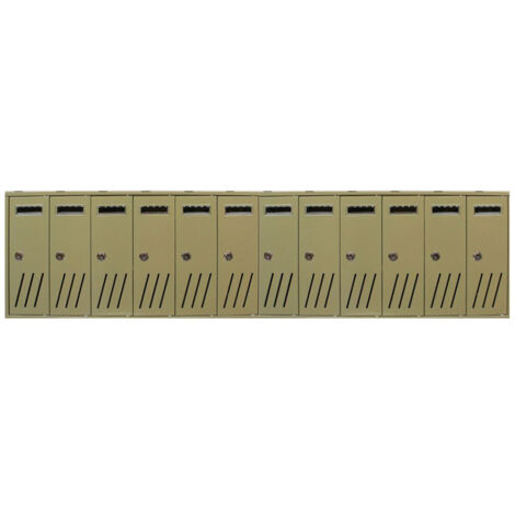 1000BRICO Cassetta Postale Condominiale 12 Posti Color Giallo Senape