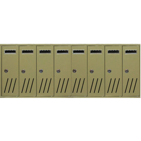 MILLE SRL Cassetta Postale Condominiale 8 Posti Color Giallo Senape