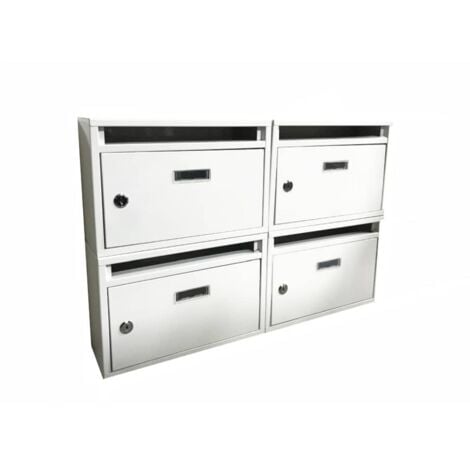 FAR Cassetta postale condominiale modulare componibile posta buca lettere casa 4 posti bianco 441ds