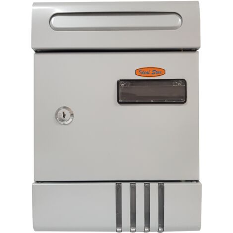 cassetta postale ideal star in acciaio cm 204x65x290h - argento