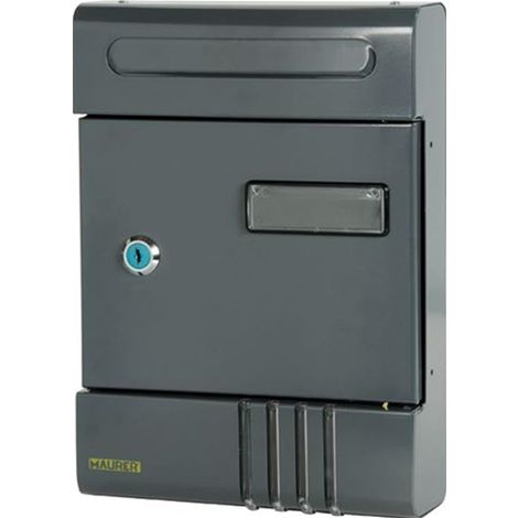 Cassetta Postale In Acciaio Per Esterno Porta Posta Lettere Antracite Notes MAURER ANTRACITE