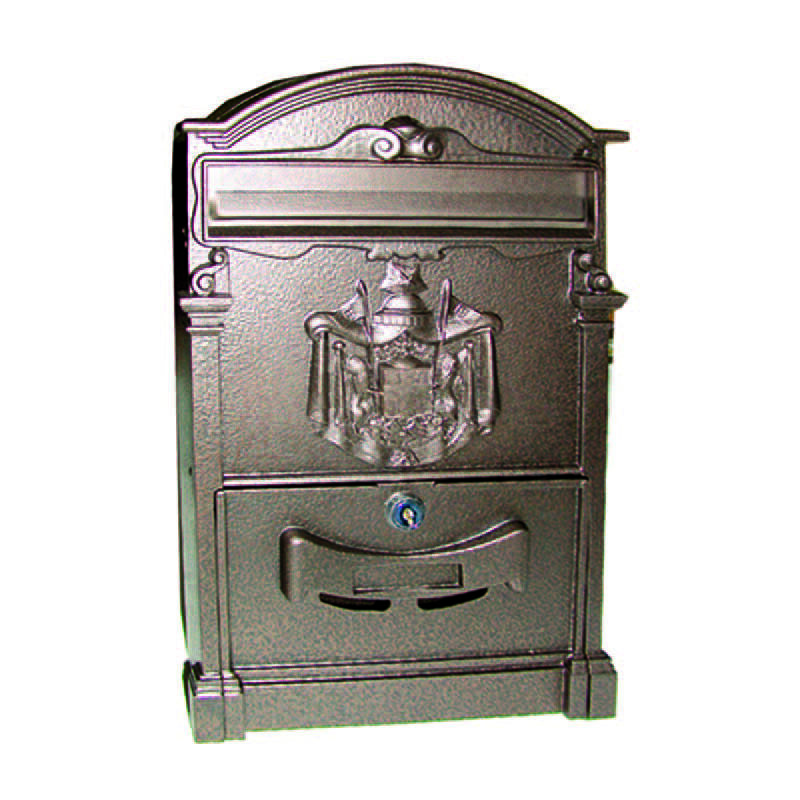 Image of Cassetta postale in alluminio per esterni residence bronzo - cm.25x9x41h. colore bronzo