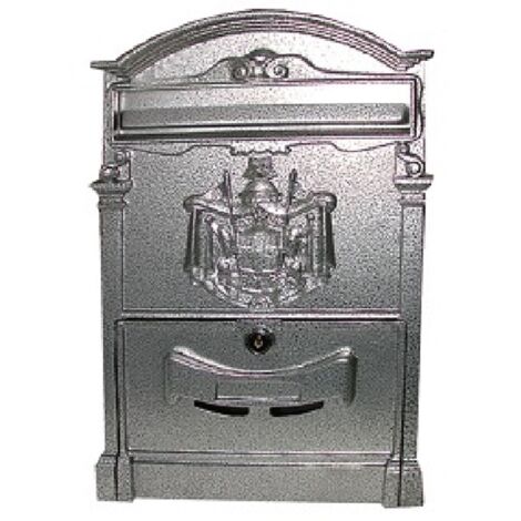 CASSETTA POSTALE IN ALLUMINIO PER ESTERNI  RESIDENCE cm.25x9x41h. colore grigio