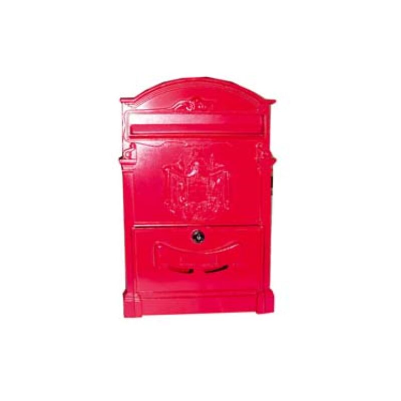 Image of Cassetta postale in alluminio per esterni residence rossa - cm.25x9x41h. colore rosso Sicuro