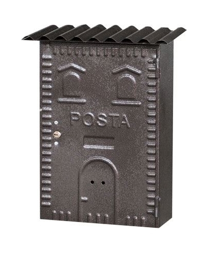 Image of Cassetta Postale mod. 83 in Ferro Battuto per Esterni 22x7x35H cm col. Bronzo