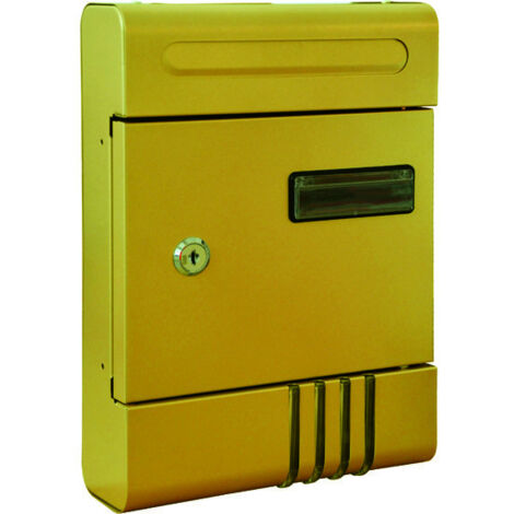 Cassetta Postale In Metallo Per Esterni Bronzata - cm.20,5x6,5x29h. - bronzato