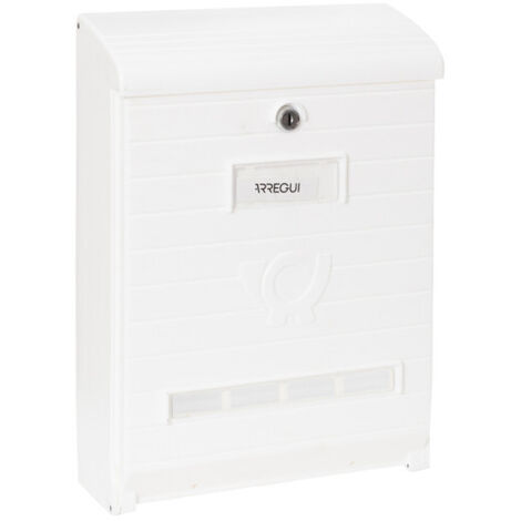 Cassetta Postale Individuale in Plastica Resistente, Di Grandi Dimensioni, Cassette della posta da parete stagna, Dimensione L (Riviste e Buste C4), Facile da Montare, Bianco