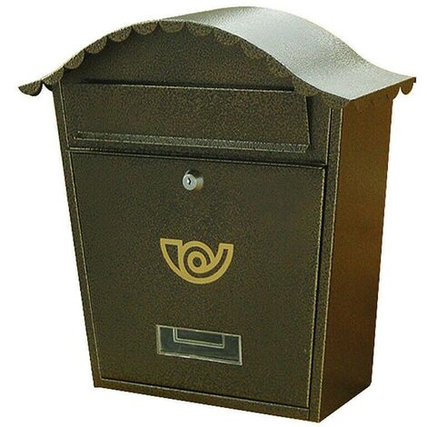 Cassetta postale a casetta da esterno in ferro battuto buca posta lettere  Bronzo - Masterbrico