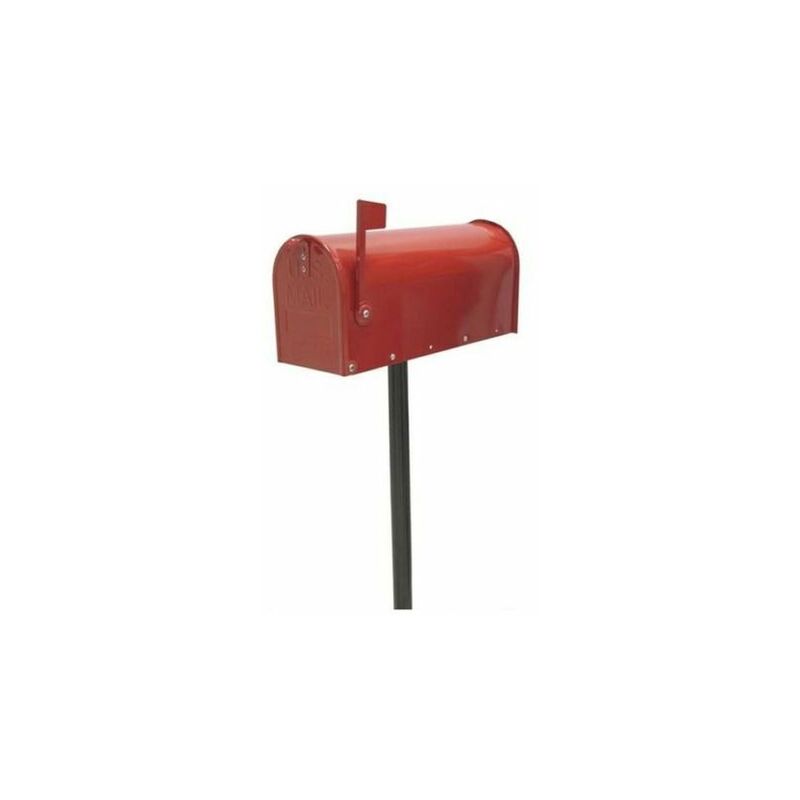 Image of Cassetta postale america mailbox us cassetta posta americana (29269V) cassetta con palo nero (29269 + 26045)