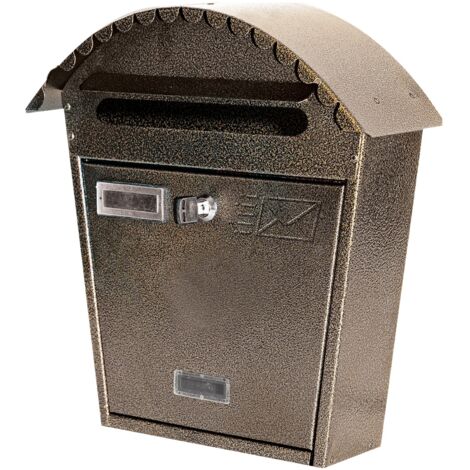 cassetta postale mod espresso in lamiera nero cm 36x13x37h portalettere buca