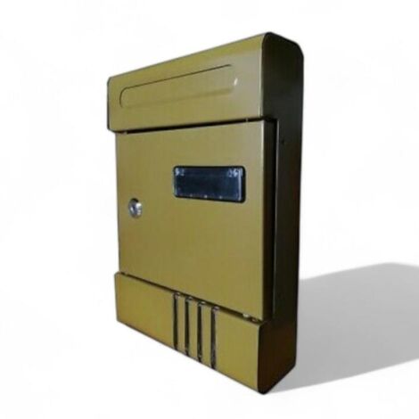 Cassetta postale per esterni in metallo bronzato modello componibile con 2 chiavi dimensioni compatte e resistenti