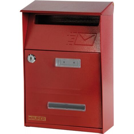 Cassetta Postale per Esterni Maurer Signal colore Rosso 21x8,5x33H cm