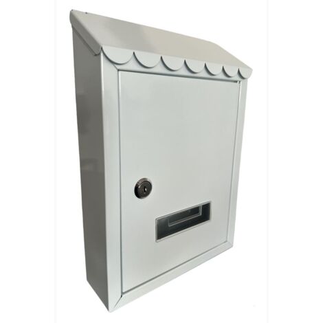 Cassetta Postale per Esterno da parete con serratura 300x210x7 cm Colore Bianco Colore Bianco