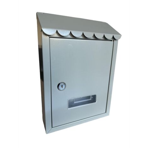 Cassetta Postale per Esterno da parete con serratura 300x210x7 cm Colore Grigio Colore Grigio
