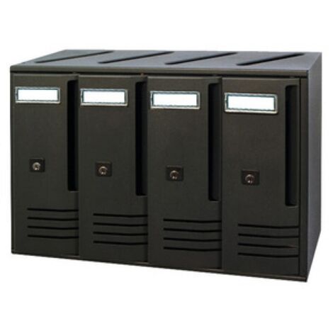 Cassetta Postale per Interni Alubox 4 Elementi serie C colore Grigio Ghisa