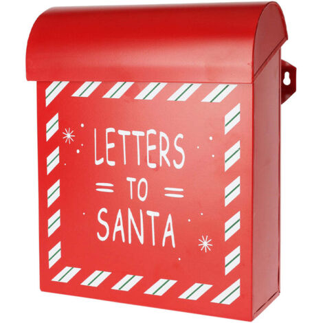 Cassetta postale per lettere colore rosso decorazione natalizia 29 cm -Stile 1