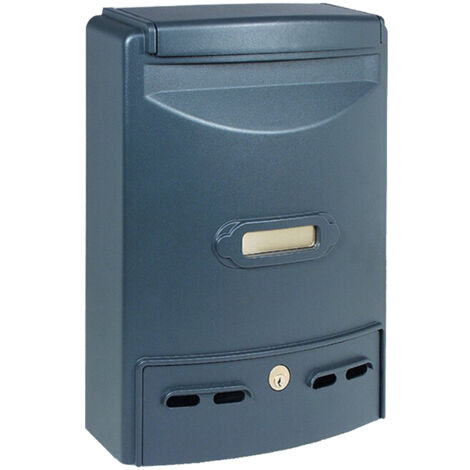 Cassetta Postale Per Riviste Grigio Ghisa Alluminio Pressofuso 29x10x39cm
