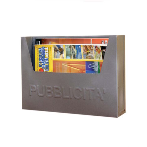Cassetta Postale Posta Porta Pubblicita' Portapubblicità Condominio Acciaio Nero