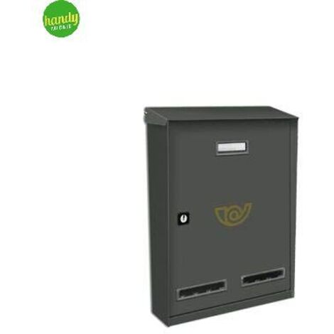 Cassetta postale postale Alubox Sirio grigio ghisa