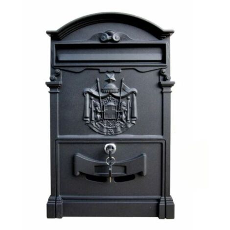 CASSETTA POSTALE REALIZZATA IN FERRO 25.5 X 9 X H 41 CM IN COLORE GRIGIO