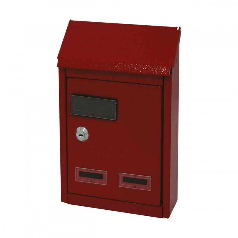 Image of Mille Srl - Cassetta postale acciaio verniciato rosso cm 18x6x25h - Modello Fitzgerald -