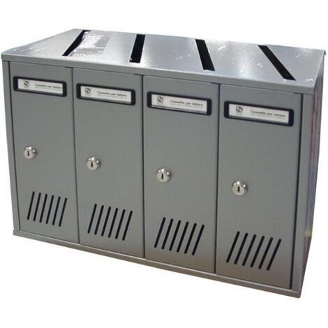 CASSETTA POSTALE SILMEC """31704""" 4 ELEMENTI SILVER