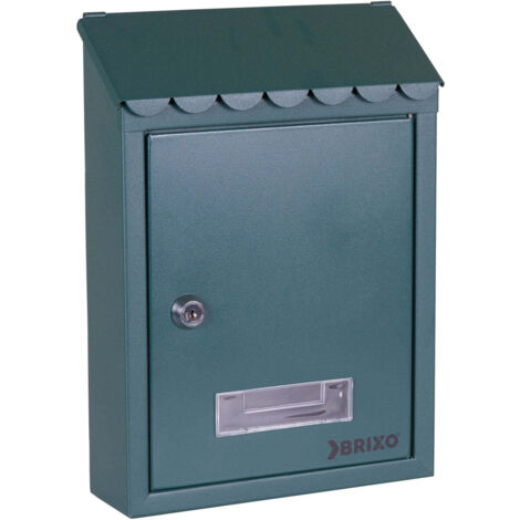 Cassetta postale verde altezza 30 cm popular brixo con tetto - fraschetti
