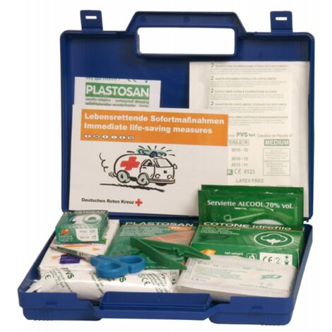 Cassetta Pronto Soccorso Piccola per Auto, Campeggio, Ufficio, Casa 23x19x4H