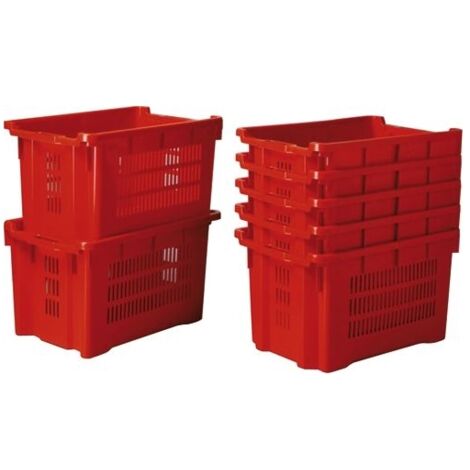 CASSETTA PVC IMPILABILE FORATA LATERALMENTE Lt 40 - cm 56 x 35 x 31