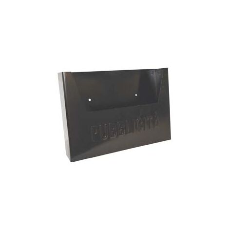CASSETTA RACCOGLI PUBBLICITA' IN METALLO  cm.34x8x25,5h. colore nero    MILLE