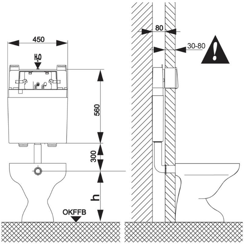 Geberit Combifix Italia Scheda Tecnica.Cassetta Scarico Wc Es80 Incasso Schwab 0604254550368