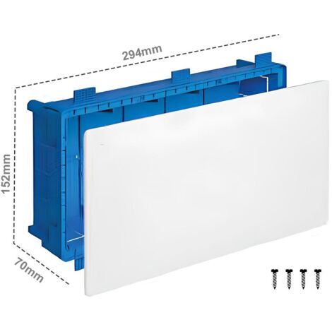 Cassetta Scatola Di Derivazione Da Cartongesso IP40 Con Coperchio e Viti 294X152X70mm