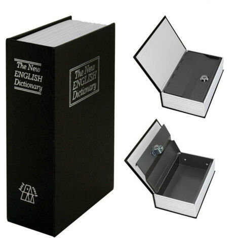Cassetta Sicurezza Portavalori Libro Porta Monete Chiave Metallo 240x155x55 Mm