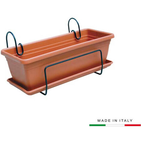 CASSETTA + SOTTOCASSETTA IRIS + BALCONIERA ICS - PP TERRACOTTA CM 40X20 H.CM 16 - 1 pezzo