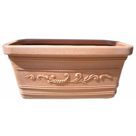 Vasi in Resina doppia parete festonato Color terracotta da 35 a 80 cm di  diametro