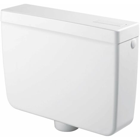 Cassetta WC a Zaino con 1 Pulsante 44,5x14x36 cm Forlani Pratika Bianca