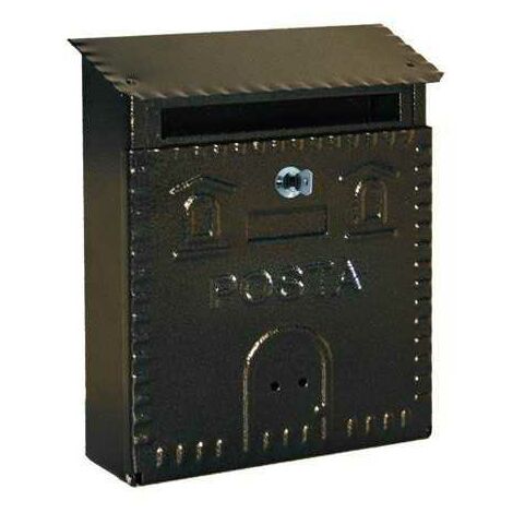Cassette à lettres en fer petite anthracite 23X 9X29H