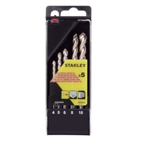 Cassette con 5 brocas para piedra con punta piloto  STANLEY STA56099-QZ