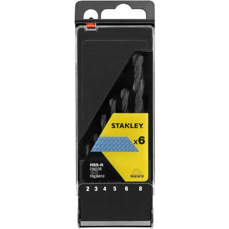 Cassette con 6 brocas HSS-R para metal STANLEY STA56010-QZ