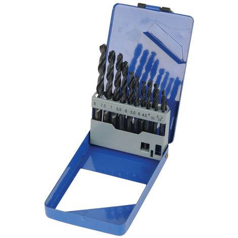 CASSETTE DE 13 MÈCHES ACIER RAPIDE HSS 2-8 MM SILVERLINE DS54