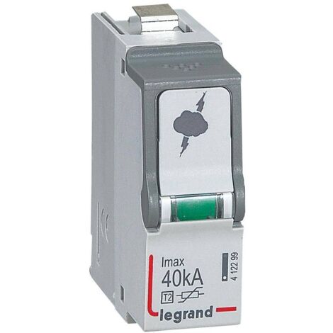 Cassette de remplacement pour parafoudre basse tension type T2 Imax 40kA  LEGRAND 412299
