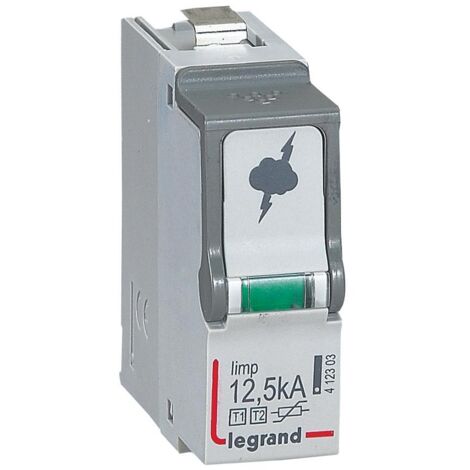 Cassette de remplacement pour parafoudres typeT1 + typeT2 Iimp 12,5kA LEGRAND 412303