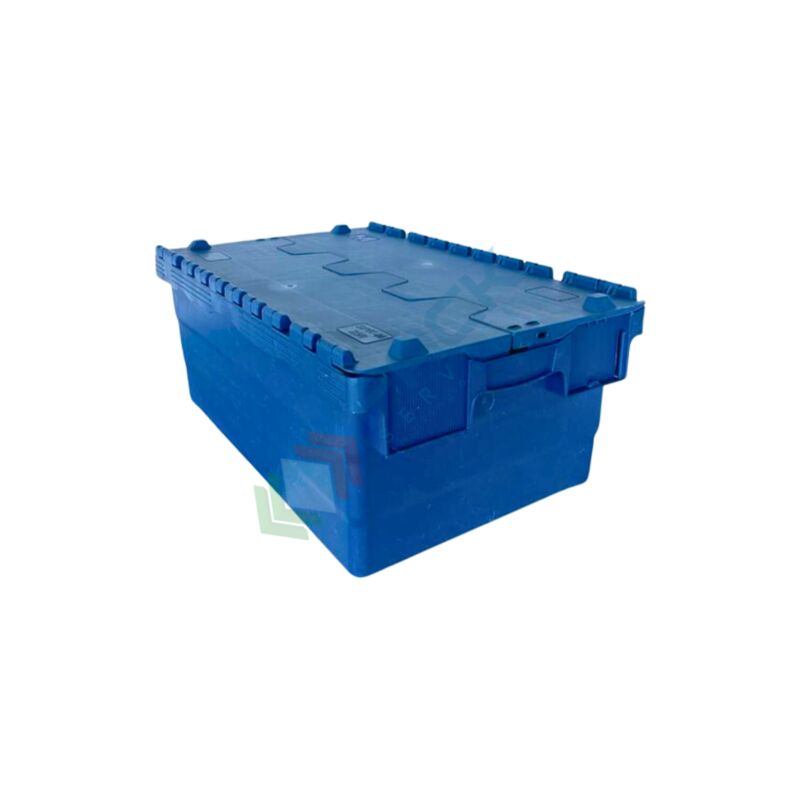 Image of Pack Services - Cassa inseribile e sovrapponibile con coperchio, 45 Lt - Blu