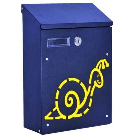 Cassette per Lettere Blinky Lumaca Acciaio Nero 21x8,5x30H