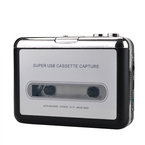 Cassette Player - Portable Cassette Player for Capturing MP3 Audio Music - Compatible with Laptops