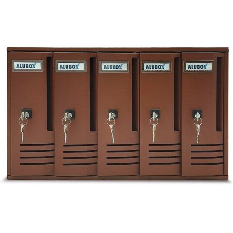 CASSETTE POSTALI RUGGINE 5 CASSETTE ALUBOX