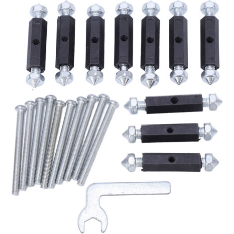 Cassette Repair Device Kit pour Boîtiers Électriques 118mm, Support de Fixation pour Prises et Interrupteurs, 10 Tiges + 10 Boulons + Clé, Alliage Métal Dur