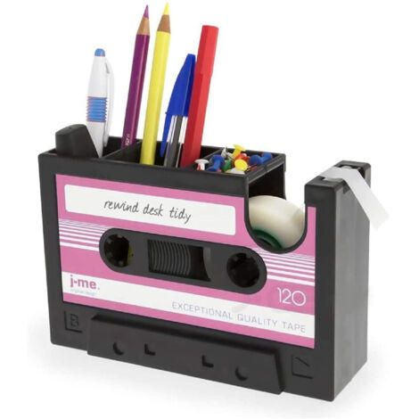 Cassette Tape Dispenser Pen Holder Vase Pencil Pot Stationery Desk Tidy Container Office Stationery Supplier Gift