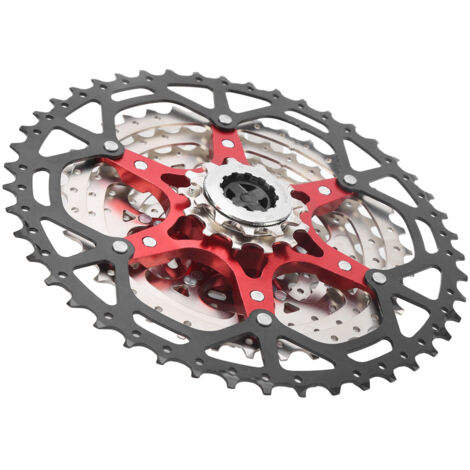 Cassette VTT 9 vitesses 11-46T, structure fendue, plateau alliage léger pour vélo tout-terrain